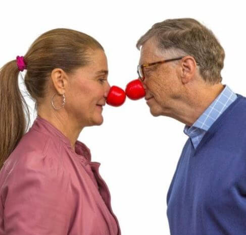Raymond Joseph French, Jr. daughter Melinda Gates with her ex husband Bill Gates on Red Nose day.